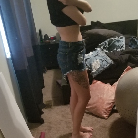 BONGO | High Waist Denim Cutoff Shorts | 11 - Picture 6 of 8